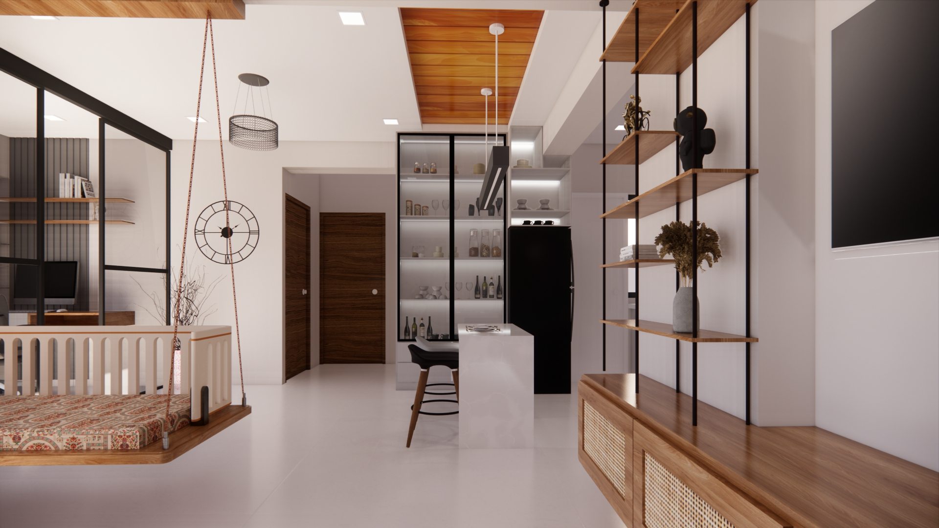 Living space layout study